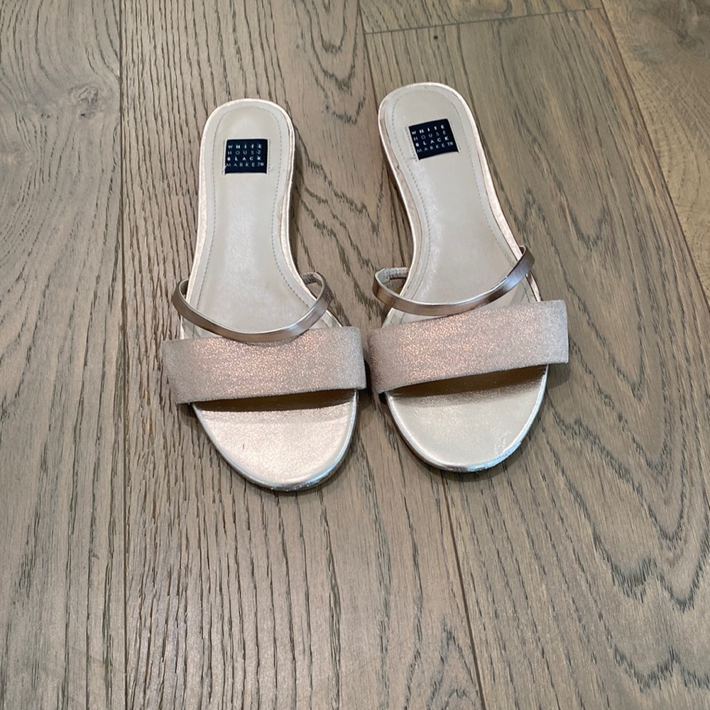 Rose gold sandals